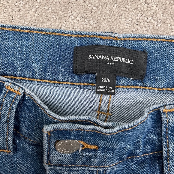 Banana Republic Skirt Womens 6/28 Blue Denim Maxi Button Modest Casual Preppy - Picture 3 of 10